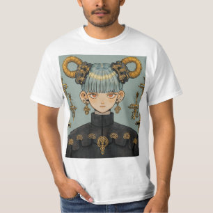 Camiseta Ornate Steampunk Fantasy Anime Chica