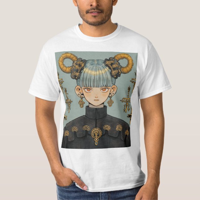 Camiseta Ornate Steampunk Fantasy Anime Chica (Anverso)