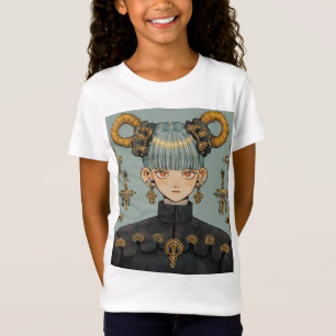 Camiseta Ornate Steampunk Fantasy Anime Chica