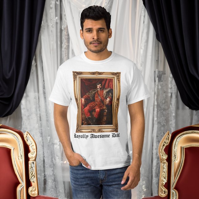 Camiseta Ornato de fotografía personalizada de Personalizad (custom royal portrait t-shirt printing)