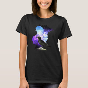 Camiseta Ornitología De Raven Y De La Luna Nocturna