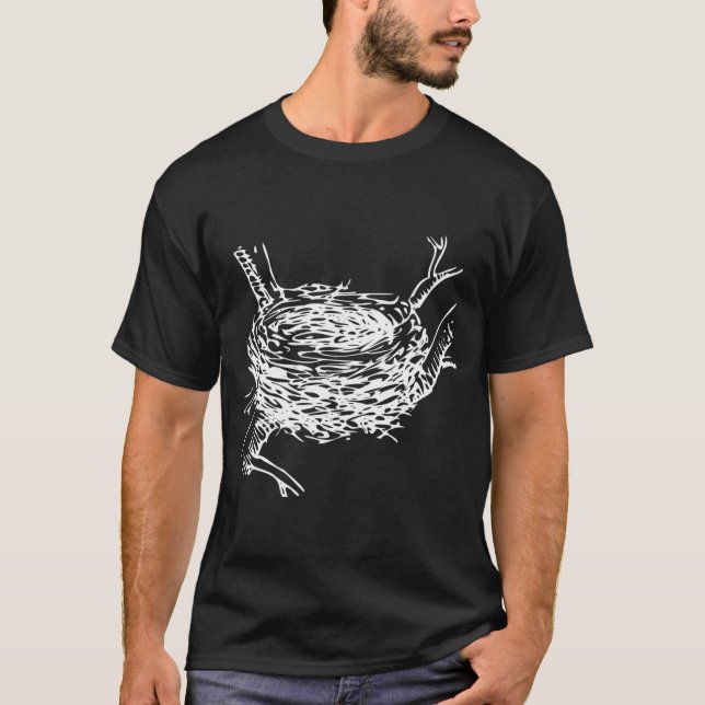 Camiseta Ornitología del nido de aves (Anverso)