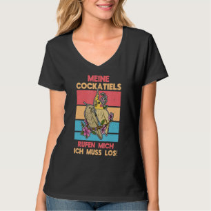 Camiseta Ornitólogo biólogo Cockatiel Mirador de aves 11