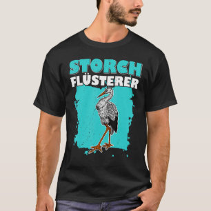 Camiseta Ornitólogo biólogo de aves de cigüeña Birdwatching