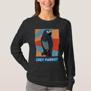 Camiseta Ornitólogo biólogo de loros grises africano Birdw