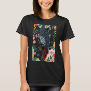 Camiseta Ornitólogo biólogo de loros grises africano Birdw