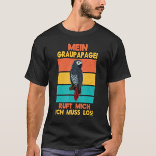 Camiseta Ornitólogo biólogo de loros grises africano Birdw