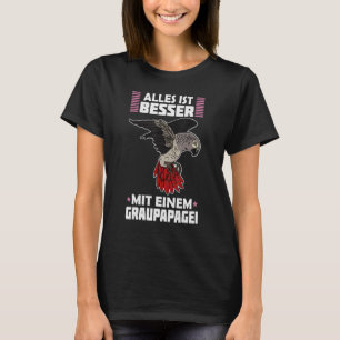 Camiseta Ornitólogo biólogo de loros grises africano Birdw