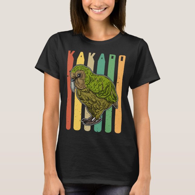 Camiseta Ornitólogo de observación de aves Kakapo (Anverso)