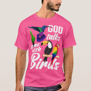 Camiseta Ornitólogo de observación de pájaro Dios Fe Pájaro