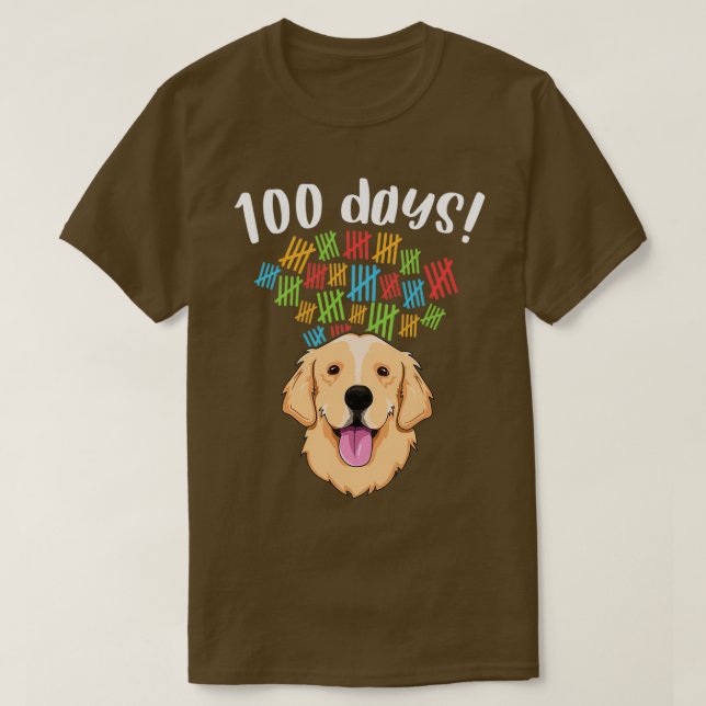 Camiseta Oro 100 días de Chica de disfraces escolares (Diseño del anverso)