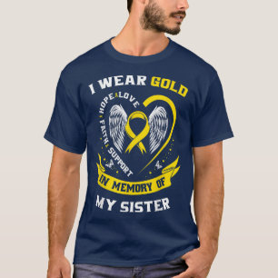 Camiseta Oro Artículos de Concienciación sobre el Cáncer In