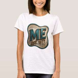Camiseta Oro Atractivo ME EST 1977 Diseño Audaz