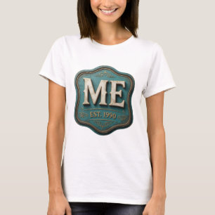 Camiseta Oro Atractivo ME EST 1990 Arte de Texto 3D