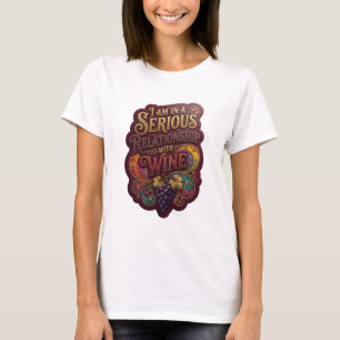 Camiseta Oro atrevido ESTOY EN UNA RELACIÓN SERIA CON EL VI