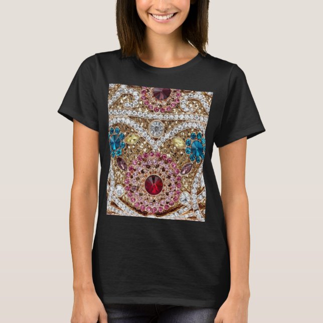 Camiseta oro azul turquesa de plata dorada burdeos rosa boh (Anverso)