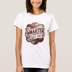Camiseta Oro con estampa Edgy SMARTER THAN YOU