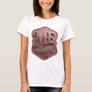 Camiseta Oro con estilo ME EST 1999 Statement