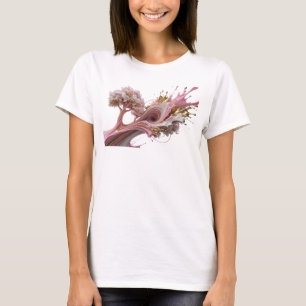 Camiseta Oro con filo ÁRBOL DE LA VIDA Arte wearable