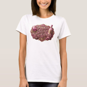 Camiseta Oro con filo CIUDADANO ORGULLOSO DE WINE COUNTRY