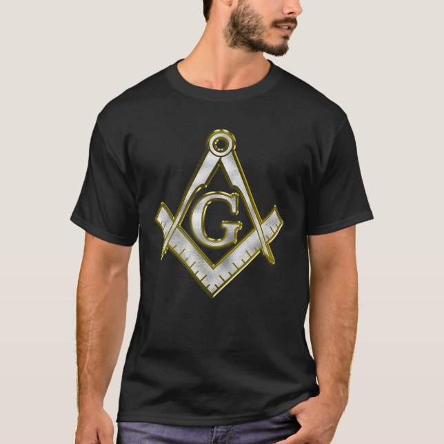 Camiseta Oro cuadrado del compás de Bling del (Anverso)