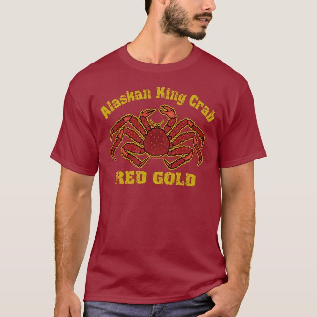 CAMISETA ORO DE ALASKA DEL ROJO DE REY CANGREJO (Anverso)