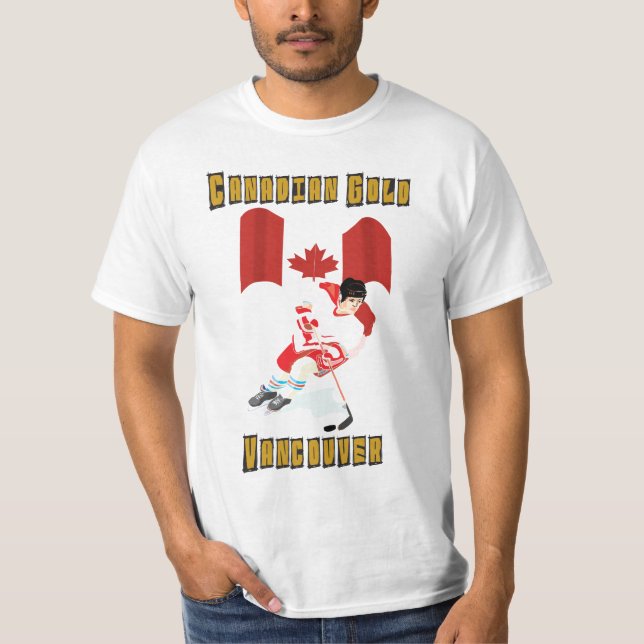 Camiseta Oro de Canadá - hockey olímpico para hombre (Anverso)