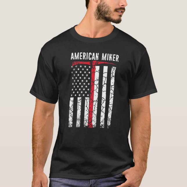 Camiseta Oro de carbón de minero americano (Anverso)