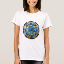 Oro de cobre y Mandala azul
