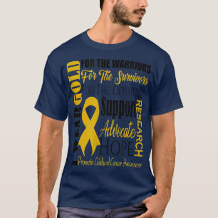 Camiseta Oro De Concienciación Sobre El Cáncer Infantil Par