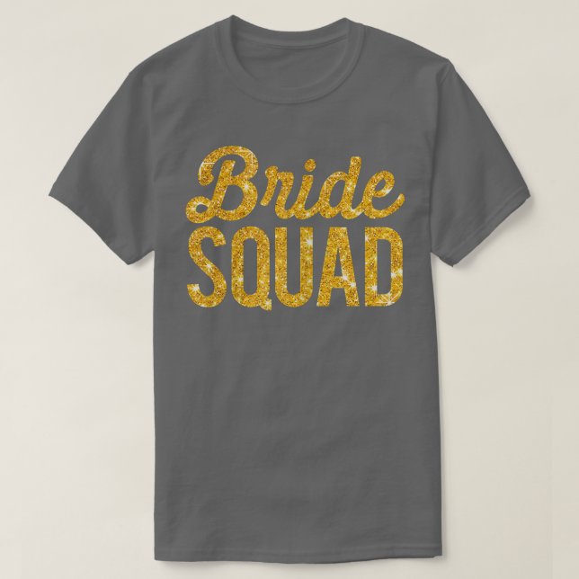 Camiseta Oro de Fiesta de Despedida de Soltera de la Squad  (Diseño del anverso)