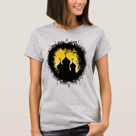 Camiseta Oro de Gótico Grunge y Mezquita de Ramadán Negro