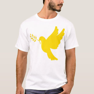 Camiseta Oro de la paloma de la paz en Ucrania
