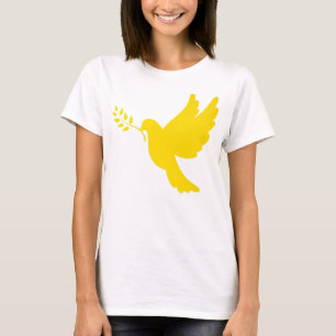 Camiseta Oro de la paloma de la paz en Ucrania