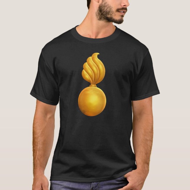 Camiseta Oro de las insignias del cuerpo de la artillería (Anverso)