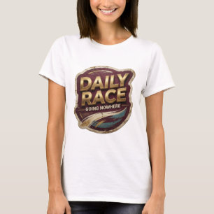 Camiseta Oro de Moda CARRERA DIARIA QUE NO LLEVA A NINGUNA 