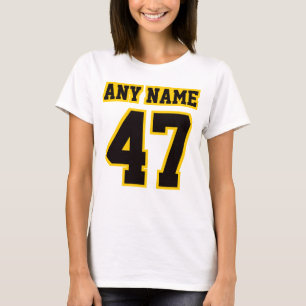 Camiseta Oro de ORO NEGRO delantero Mujeres de algodón bá