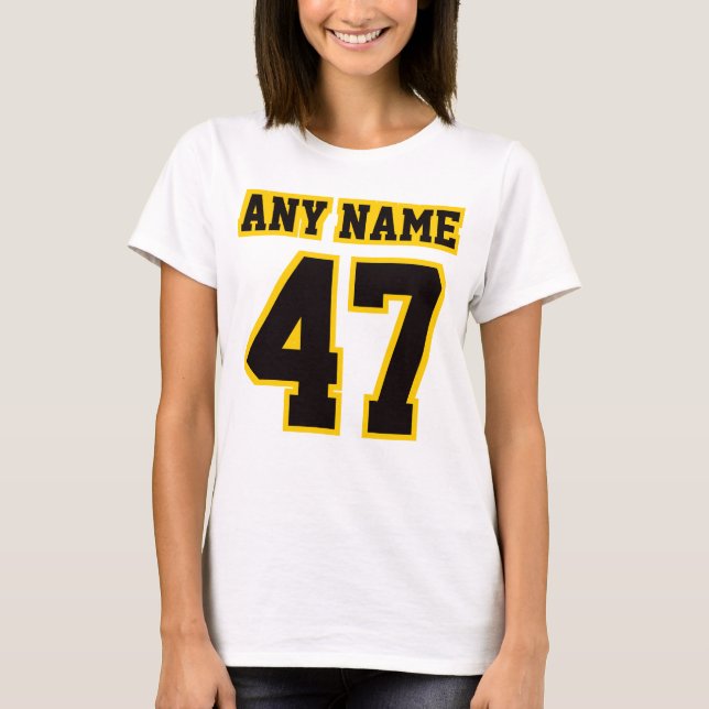 Camiseta Oro de ORO NEGRO delantero Mujeres de algodón bási (Anverso)