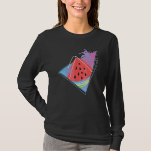Camiseta Oro de Vaporwave Tropical Fruit Palm Trees Exótico