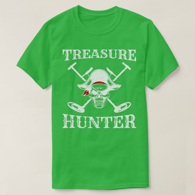 Camiseta Oro del detector Metalizado pirata de tesoros esco (Diseño del anverso)