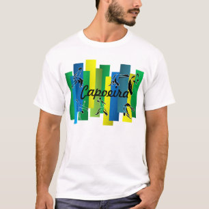 Camiseta oro del hacha de los artes marciales del capoeira