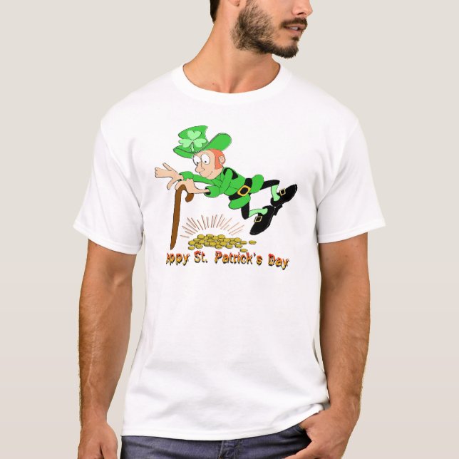 Camiseta Oro del Leprechaun del día de St Patrick (Anverso)