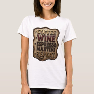 Camiseta Oro Dinámico CAFÉ VINO MARTINI DE ESPRESSO REPETIC