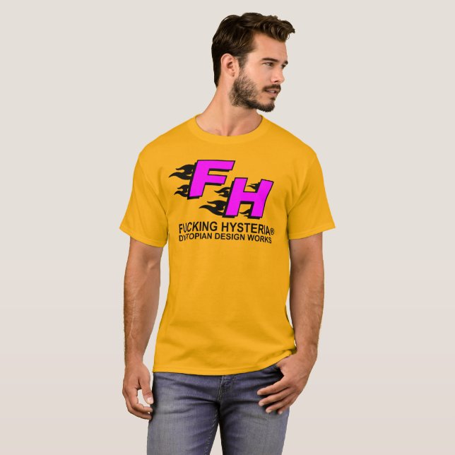 CAMISETA ORO/ELÉCTRICO DE F_H ''REFLECCIÓN'' (Anverso completo)
