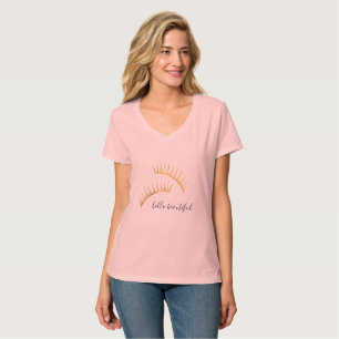 Camiseta Oro Glam Pink Eyelashes