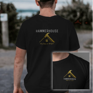 Camiseta Oro Hogar Construcción Personal Negro