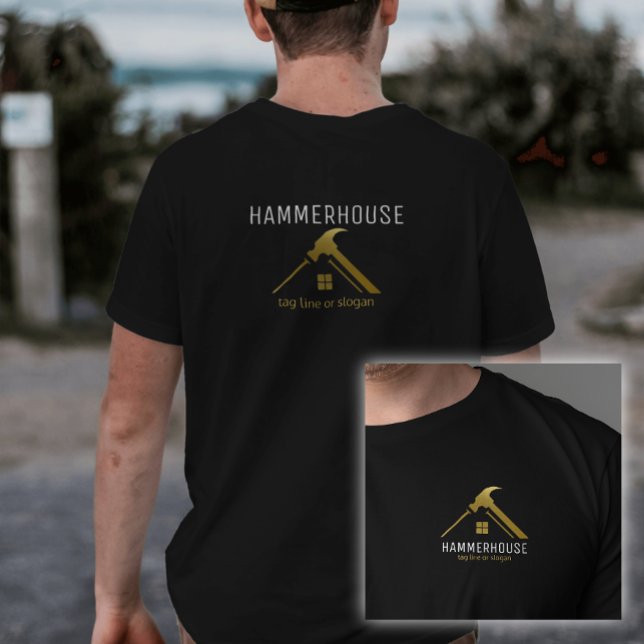 Camiseta Oro Hogar Construcción Personal Negro (Subido por el creador)