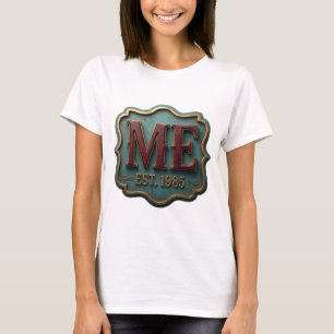 Camiseta Oro icónico ME EST 1985 Diseño en negrita