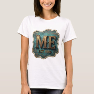 Camiseta Oro icónico ME EST 1989 Diseño moderno