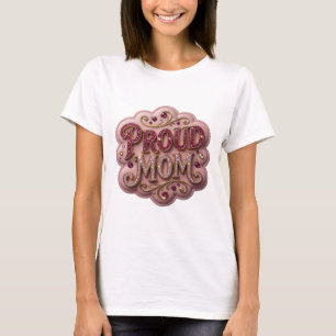 Camiseta Oro Impactante Diseño Personalizado PROUD MOM